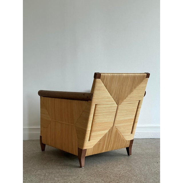 Vintage Donghia “Merbau” Woven Rattan Lounge Chair For Sale In West Palm - Image 6 of 12