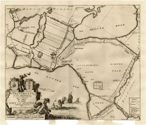 Antique Map of the Lemsterland Township Friesland by Halma, 1718
