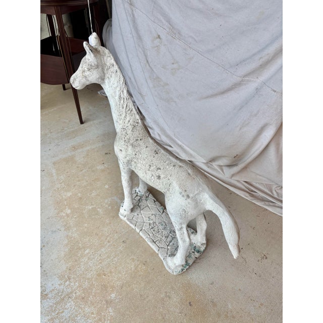 20th Century French Concrete Horse Garden Statue For Sale - Image 12 of 12