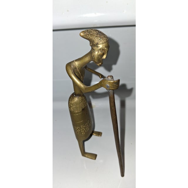 Lost Wax Brass Figure For Sale - Image 4 of 5