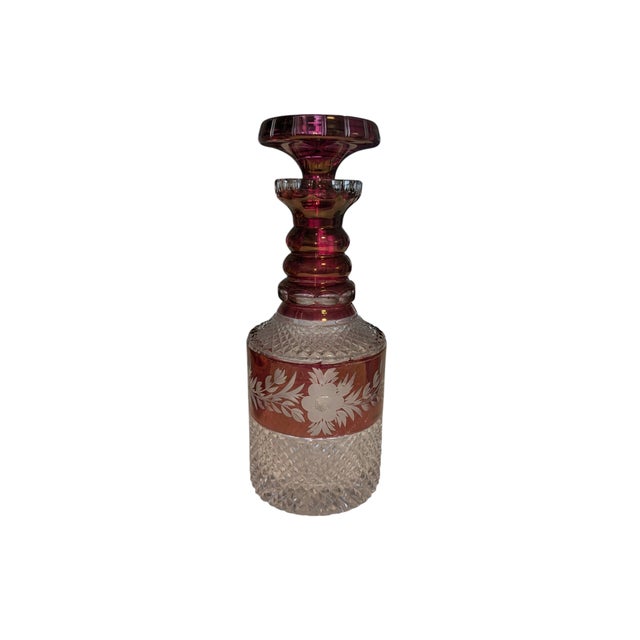 Elevate your home with this striking pair of vintage whiskey decanters from Ebeling & Reuss. Crafted from heavy, high-...