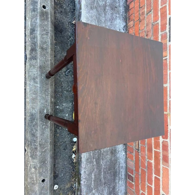 19th Century Antique Sheraton Style 1 Drawer Night Stand Work Table With Knapp Drawer Joints Good condition with age and...