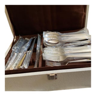 1980s Silver Flatware, 36 Pieces Set , Leighton. For Sale