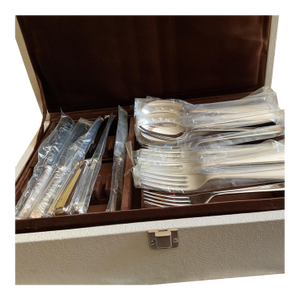 1980s Silver Flatware, 36 Pieces Set , Leighton.