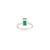 Contemporary 1.49 Ct Octagon Cut Green Onyx Solitaire Ring in Silver - Size 6 For Sale - Image 6 of 12