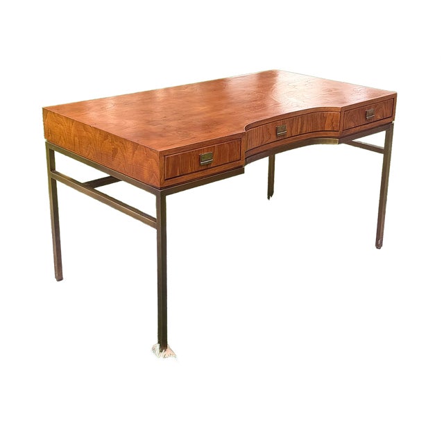 20th Century Drexel Campaign Style "Consensus Collection" Writing Desk For Sale - Image 11 of 16
