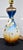 Antique Japanese Satsuma Vase Lamp Meiji Painted Porcelain Gold Bird Flower For Sale - Image 9 of 17