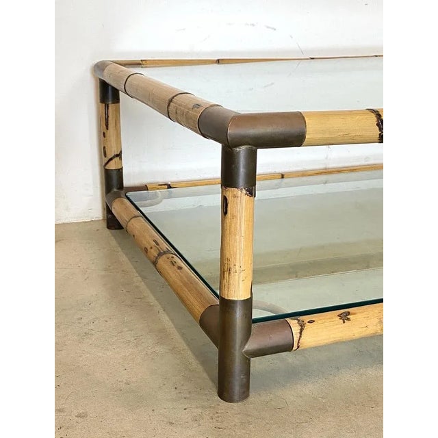 Bamboo Table in Brass, 1970s For Sale - Image 6 of 8