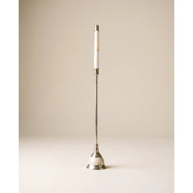 Traditional Vintage Candle Snuffer w/ Stone & Metal Handle (13") For Sale - Image 3 of 4