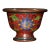 Cloisonne Enamel Stemmed Bowl, Copper Wire Inlaid Floral Pattern For Sale