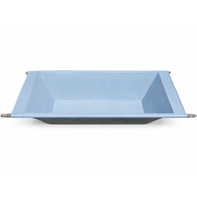 Rustic Large Vintage Galvanized Steel Farmhouse Sink, 1950s For Sale - Image 3 of 9