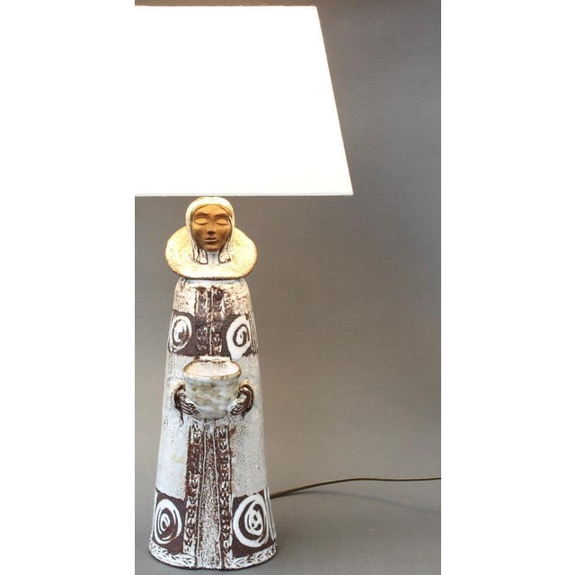 French Ceramic Table Lamp by Albert Thiry, 1970s For Sale - Image 4 of 18
