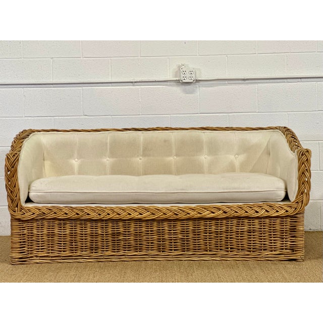 Italian Wicker Works Rattan Living Room Set 4 Pieces Chairish