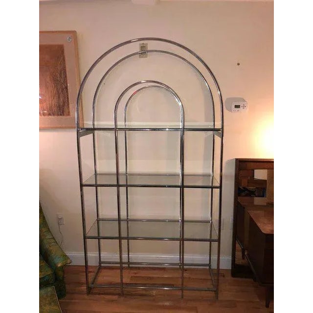 DIA - Design Institute America 1970s Milo Baughman Style Chrome Etagere For Sale - Image 4 of 12