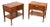Pair Kent Coffey Perspecta Rosewood Pecan Nightstands Tables For Sale
