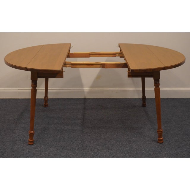 Tell City Solid Hard Rock Maple Colonial Early American 48" Drop Leaf Dining Table F8162 For Sale - Image 11 of 12
