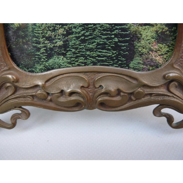 Art Nouveau Floral Picture Frame in Bronze, 1890s For Sale - Image 15 of 17