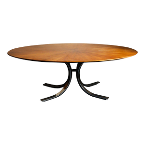 1950s Attributed to Osvaldo Borsani for Stow Davis Sunburst Oval Dining Table
