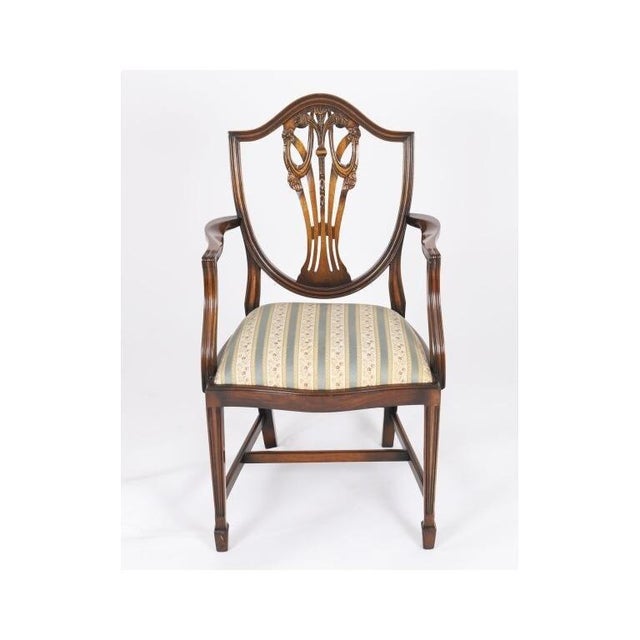 Vintage Triple Pillar Dining Table and Chairs by William Tillman Harrods, 1980s, Set of 13 For Sale - Image 17 of 18