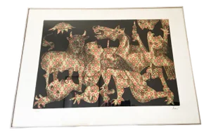 Enrico Baj, Guernica, 1960s, Aquatint, Framed