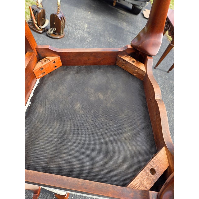 1990s 2 Pennsylvania House Cherry Dining Room Side Chairs Chippendale Sheild Back For Sale - Image 13 of 14