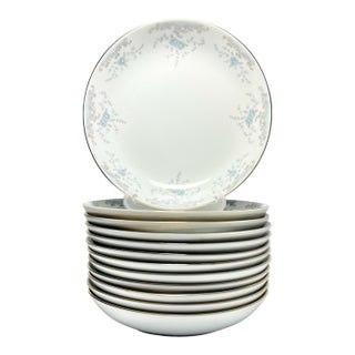 1990s Imperial “Seville” Porcelain Coupe Soup Bowls - Set of 12 For Sale