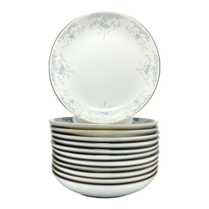 1990s Imperial “Seville” Porcelain Coupe Soup Bowls - Set of 12
