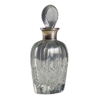 European Bottle in Glass and Silver For Sale