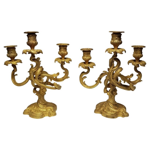 Brass Candlesticks, 1870s, Set of 2 For Sale - Image 17 of 18