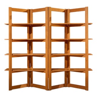 Kurt Østervig Style Mid Century Teak Bookshelf Room Divider For Sale
