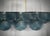 Blue Art Deco Style Rectangular Octane Murano Glass and Brass Chandelier, 2000 For Sale - Image 8 of 11