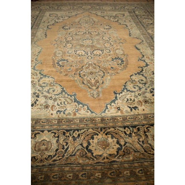 Old New House Antique Tea Washed Haji Jalili Tabriz Carpet - 8'8" x 12' For Sale - Image 4 of 9