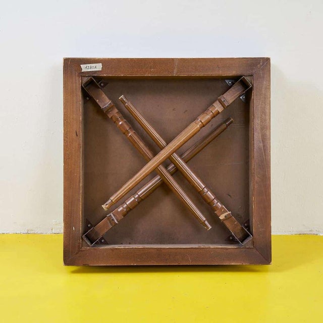 Brown Folding Game Table, 1960s For Sale - Image 8 of 9