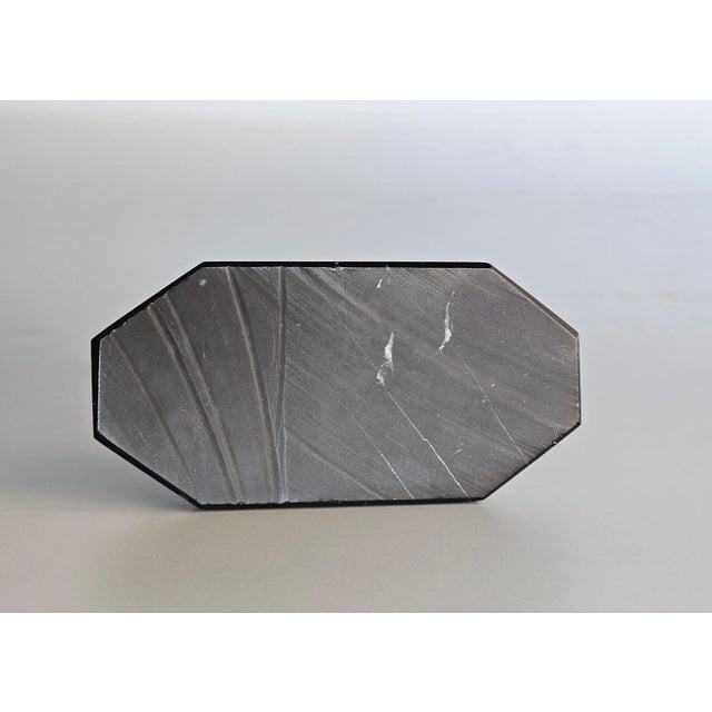 Onyx Vintage Man in the Moon Hand Carved Onyx Crescent Moon Sculpture For Sale - Image 8 of 10