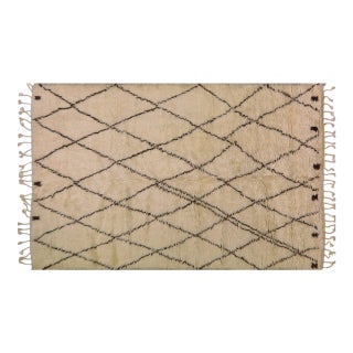 Moroccan Hand Knotted Wool Rug, 10'x14' For Sale