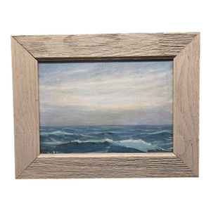 Chesapeake Bay by Charles P. Gruppe, Vintage Framed Sky Over Open Water Painting