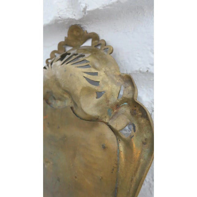 Metal Antique English Brass Crumb Tray For Sale - Image 7 of 10