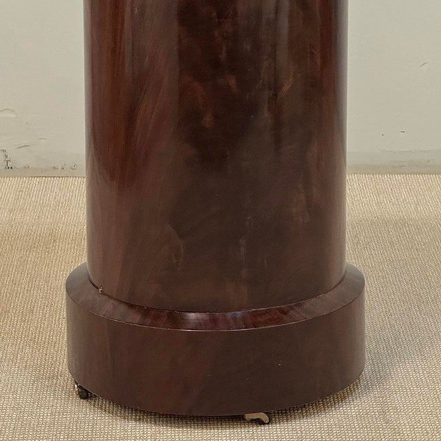 Early 19th Century French Empire to Louis Philippe Mahogany Marble Top Cabinet ~ Pedestal For Sale - Image 13 of 18
