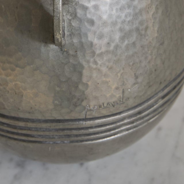 French Art Deco Pewter Vase by Rene Delavan, 1920s For Sale - Image 11 of 11