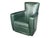 1970s Pair of 180° Swivel Lounge Chairs in Dark Green Patinated Leather For Sale - Image 9 of 14
