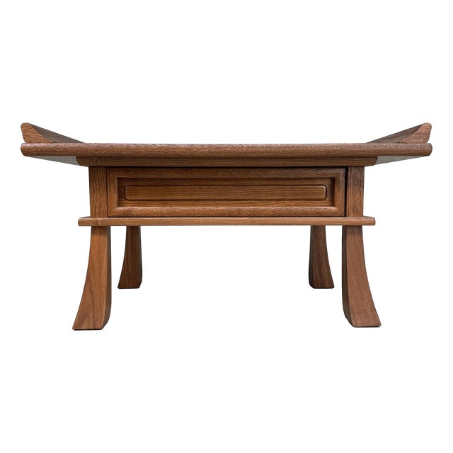 Vintage Japanese Display Table with Drawer, 1960s For Sale