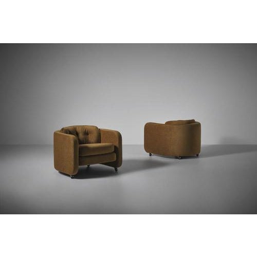 Brown Tuonela Club Chairs by Ammannati & Vitelli for Rossi Di Albizzate, Italy, 1967 For Sale - Image 8 of 10