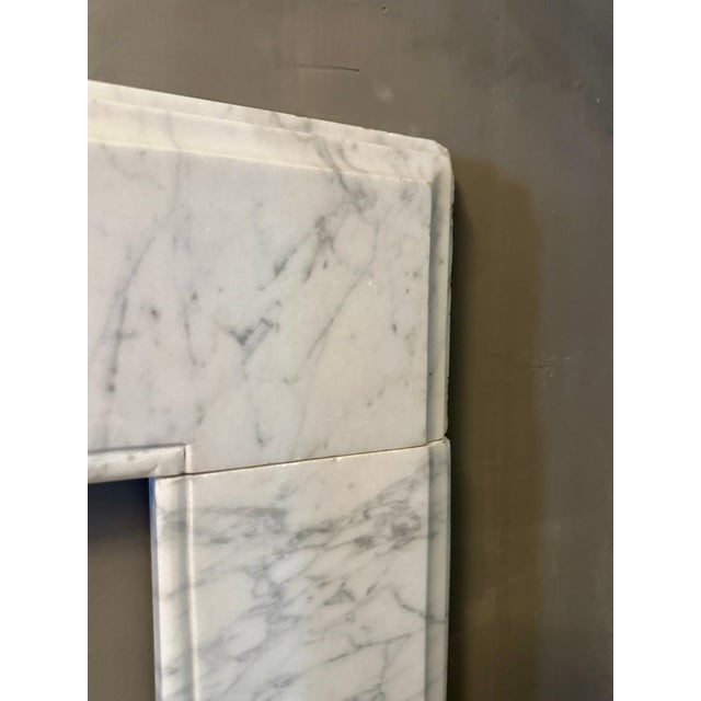 Gray Antique Georgian Style Calacatta Marble Fireplace, 1860 For Sale - Image 8 of 11