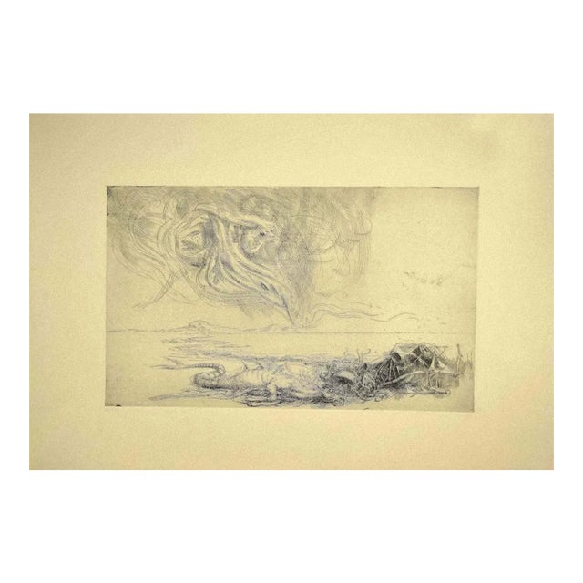 Riccardo Tommasi Ferroni, The Sea Monster, Etching, 1970s For Sale