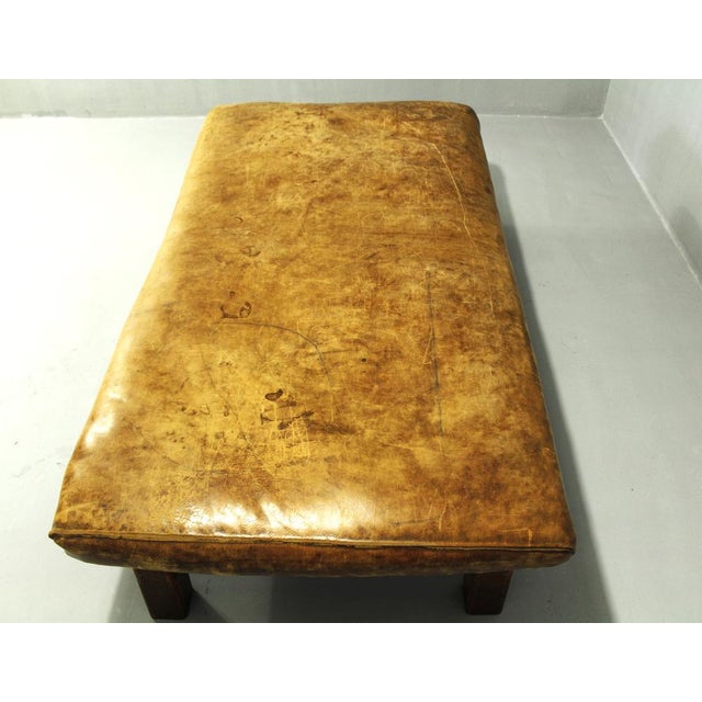 Brown Large Leather Daybed, 1920s For Sale - Image 8 of 11