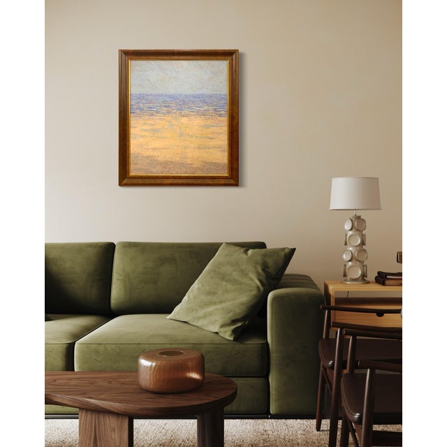 1990s Giampaolo Talani "Beach" Oil on Board, Tuscan Coastal Landscape, Seascape, Italian Master Contemporary Art, 1996 For Sale - Image 5 of 10