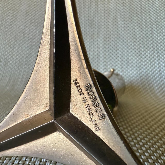 Mid-Century Modern Ronson Limited Vintage Chrome Lighter Tripod Stand England For Sale - Image 15 of 17