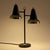 Two in one: library light! Very rare, unusual double table or desk lamp made of solid brass. The reflectors can be...