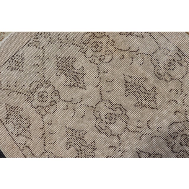 Vintage Turkish Oushak Runner With Light Brown All-Over Latticework Design 2'1'' X 8'7'' For Sale - Image 12 of 12