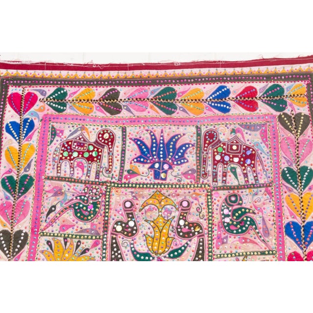Colorful Mid-Century Indian Tapestry For Sale In Los Angeles - Image 6 of 11